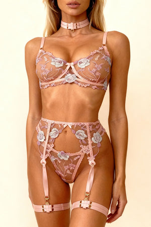 Flora - Ensemble Trois Pièces Rose