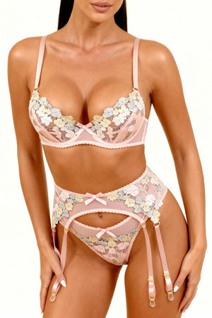 Dahlia - Ensemble Trois Pièces Rose