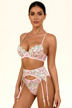 Dahlia - Ensemble Trois Pièces Rose